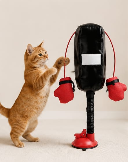 Juguete de Saco de Boxeo Portátil para Gatos